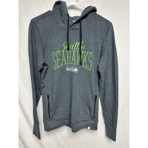Seattle Seahawks 47' Brand Pullover Hoodie, Gray w/ Team Logo, Zip Pockets, S- M